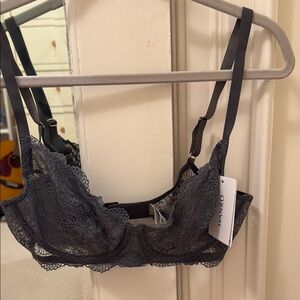 Gray Lace Bra
